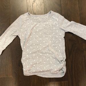 gray polka dot long sleeve